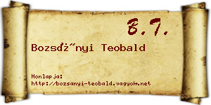 Bozsányi Teobald névjegykártya